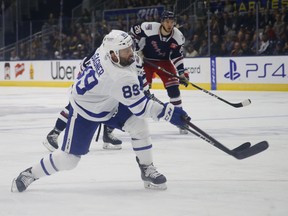 Former NHLer Sam Gagner in action for the AHL Toronto Marlies versus the Hartford Wolfpack. Gagner is trying to work his way back to the NHL. JACK BOLAND/TORONTO SUN