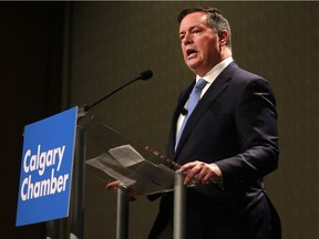 Leader Jason Kenney outlined some of the moves the United Conseravtive Party would undertake if it wins the next provincial election at a Calgary Chamber of Commerce luncheon on Oct. 9, 2018.