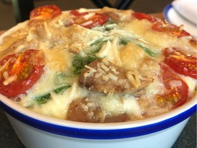 Turkey, Brie and Spinach Egg Strata by Paul Shufelt