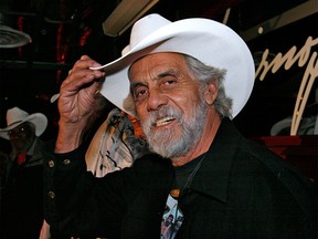 Tommy Chong and members of his former band The Shades are white hatted during a ceremony at Ranchman's on Dec. 4, 2009.