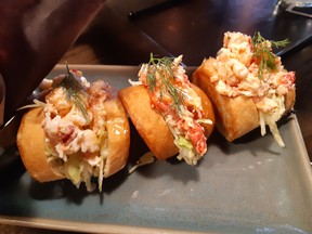 Cool on cool: Blowers & Grafton's toasted, then cooled, mini-lobster rolls.