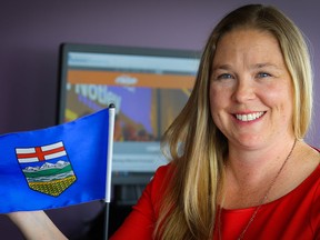 Robyn Luff, MLA for Calgary-East poses for a photo in her Calgary office on Aug. 20, 2018.