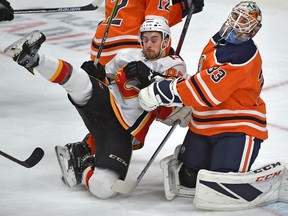 The Edmonton Oilers will take on the Calgary Flames in Calgary on Saturday November 17, 2018. (Photo by Ed Kaiser/Postmedia)