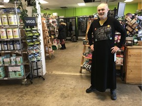 Michael Kalmanovitch adds long johns and a long-sleeved shirt to his ensemble on cold days for Dressember. Lisa Johnson/Postmedia