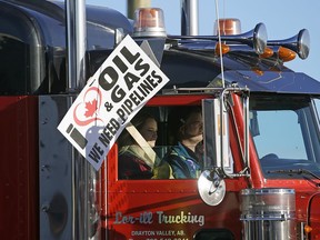 Hundreds of truckers joined the Truck Convoy in Nisku on December 19, 2018 to support the oil and gas industry in Alberta.