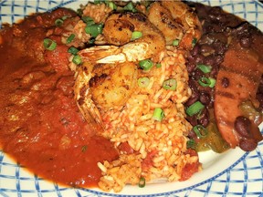 The red beans in sauce, shrimp crole and sausage made for a satisfying jambalaya at Louisiana Purchase North. GRAHAM HICKS/EDMONTON SUN