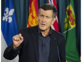 Svend Robinson, NDP candidate for Burnaby North-Seymour, speaks during a news conference on Parliament Hill in Ottawa, Thursday January 24, 2019.