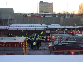 Bus crash at Westboro Station on Friday, Jan. 11, 2018.