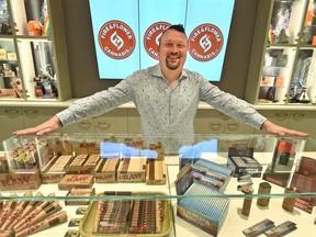 Nathan Mison of Fire & Flower Cannabis Co. at the Edmonton location in October 2018. Ed Kaiser/Postmedia