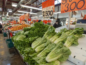 A vegetable stand is seen at the Jean Talon Market where Canada's new Food Guide was unveiled, Tuesday, January 22, 2019 in Montreal.THE CANADIAN PRESS/Ryan Remiorz ORG XMIT: RYR107