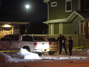 Edmonton police were investigating an incident on Crabapple Crescent in southwest Edmonton on Jan. 21, 2019.