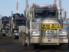 Hundreds of truckers joined the Truck Convoy in Nisku on December 19, 2018 to support the oil and gas industry in Alberta.