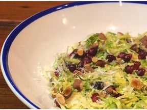 Shaved brussels sprouts salad. Chef Paul Shufelt