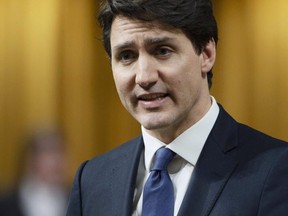 Prime Minister Justin Trudeau responds to a question during question period on Jan. 28, 2019. (The Canadian Press)