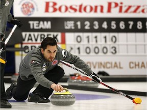 Aaron Sluchinski, shown here at the 2019 BP Cup, started 4-0 at the 2020 competition in Westlock before dropping his first game in the Friday afternoon draw.