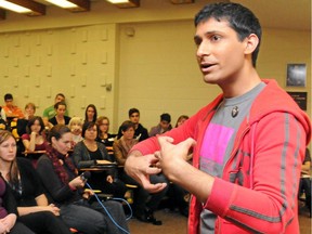 Jeremy Dias, executive director of the Ottawa-based Canadian Centre for Gender and Sexual Diversity, which produces and offers resources to help organizations become more inclusive of LGBTQ people, spoke at a teachers' convention in Edmonton on Thursday, Feb. 28, 2019.