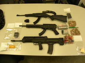 RCMP seized guns and drugs from two first nation communities south of Edmonton. Submitted