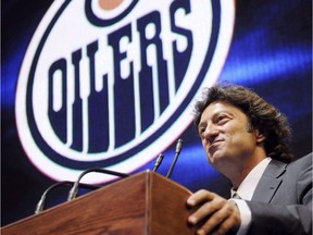 Daryl Katz takes ownership of the Edmonton Oilers during a news conference at Rexall Arena in Edmonton on Wednesday July 2, 2008.