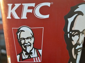 Picture taken on January 25, 2016, shows the Kentucky Fried Chicken (KFC) logo. (JEAN-FRANCOIS MONIER/AFP/Getty Images)