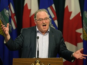 Brian Mason (Alberta Minister of Transportation) announced in Edmonton on Thursday February 21, 2019 that the province is taking steps to ìhumanely put the cash cow downî and end photo radar being used as a revenue-generating tool. (PHOTO BY LARRY WONG/POSTMEDIA)
