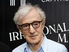 In this July 15, 2015, file photo, director Woody Allen attends a special screening of "Irrational Man," hosted by The Cinema Society and Fiji Water, at the Museum of Modern Art, in New York. In her first televised interview, Dylan Farrow described in detail Allen's alleged sexual assault of her, and called actors who work in Woody Allen films "complicit" in perpetuating a "culture of silence.".
