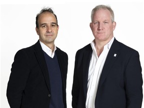 Oscar Lopez Garcia (left), CEO of Mediapro Canada, and Canadian Soccer Business CEO Scott Mitchell are shown in a handout photo. Less than 10 nine weeks before kickoff, the Canadian Premier League has unveiled its media partner. Spanish-based Mediapro has struck a 10-year deal with Canada Soccer Business, which represents Canada's national teams as well as the fledgling CPL which kicks off its inaugural season April 27.