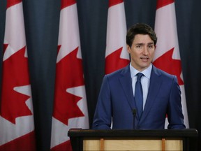 Prime Minister Justin Trudeau attends a news conference on March 7, 2019 in Ottawa. (Dave Chan/Getty Images)