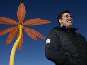 Ottawa RedBlacks offensive lineman and University of Alberta Golden Bears product Mark Korte poses for a photo, in Edmonton Friday March 15, 2019. Photo by David Bloom