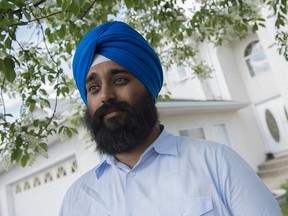 EDMONTON AB. MAY 4, 2016 - Arundeep Sandhu is part of the Guru Nanak Sikh Society, a Gurdwara that's congregation is opening their doors to house Fort McMurray fire evacuees. Sandhu is hosting an evacuee and their three cats in his home. Shaughn Butts / POSTMEDIA NEWS NETWORK