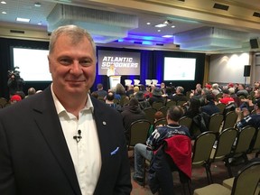 CFL commissioner Randy Ambrosie attends an event in Halifax, Saturday, March 30, 2019.