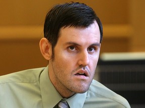 John Jonchuck appears before Judge Chris Helinger during the third day of jury selection in his trial on Wednesday, March 20, 2019, at the Pinellas County Justice Center in Clearwater, Fla.