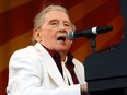 In this May 2, 2015 file photo, Jerry Lee Lewis performs at the New Orleans Jazz & Heritage Festival in New Orleans.