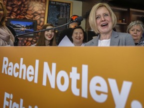 Alberta NDP Leader Rachel Notley makes a campaign stop in Calgary, April 11, 2019.