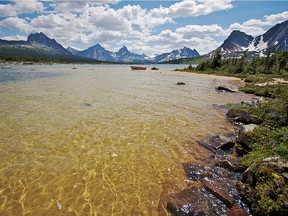 A beach in the Tonquin Valley of Jasper National Park.
