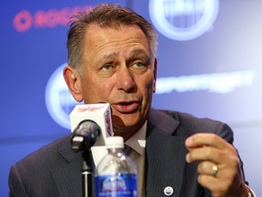 Ken Holland, the new general manager of the Edmonton Oilers, speaks during a press conference at Rogers Place in Edmonton, on Tuesday, May 7, 2019. Photo by Ian Kucerak/Postmedia