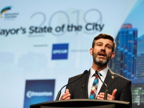 Mayor Don Iveson speaks at the Edmonton Chamber of Commerce's Mayor's State of the City Address luncheon at Edmonton Convention Centre in Edmonton, on Wednesday, May 8, 2019.