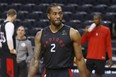 Toronto Raptors' Kawhi Leonard takes part in practice on Wednesday. (JACK BOLAND/Toronto Sun)