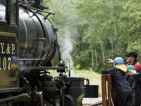 The steam engine at Fort Edmonton Park.