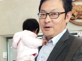 Liberal MP Geng Tan with the baby his former constituency assistant Ying (Stella) Yu says he fathered. Yu alleges that she was in a relationship with Tan from 2013 to 2018, that Tan fired her from his riding office in 2016, then refused to provide child support. He says the job was meant to be temporary, and that he only provided a sperm donation to Yu.