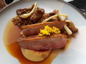 The Brome Lake Duck, yet another perfect dish from The Butternut Tree. Photos by GRAHAM HICKS / EDMONTON SUN