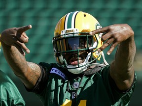 Edmonton Eskimos middle linebacker Larry Dean at training camp on Monday May 20, 2019.