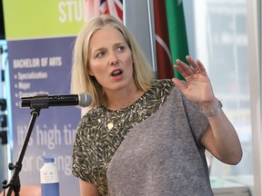 Minister of Environment and Climate Change Catherine McKenna spoke at a town hall event at Laurentian University in Sudbury, Ont. on Thursday March 7, 2019. John Lappa/Sudbury Star/Postmedia Network