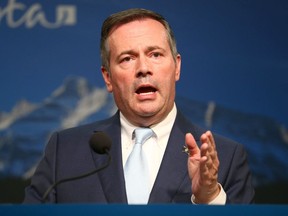 Alberta Premier Jason Kenney speaks in Calgary on Thursday, July 4, 2019 and announces the launch of a public inquiry into the foreign funding of anti-Alberta energy campaigns. Jim Wells/Postmedia ORG XMIT: POS1907041656443949