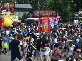 Crowds at K Days in Edmonton,July 21, 2019.