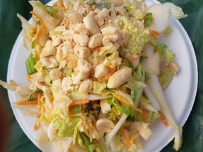 Wishbone's nappa salad is finished with roasted peanuts. Graham Hicks/Edmonton Sun