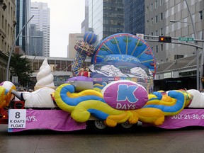 The K-Days float at the 2017 K-Days parade in downtown Edmonton on July 21, 2017.