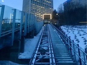 Artist rendering of the funicular project that opened in fall 2017.