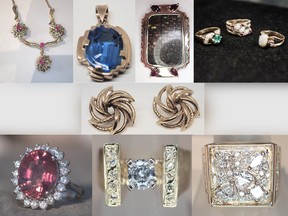 Photographs of some of the distinguishable pieces of jewelry that was taken during a break and enter at Gem Gallerie Jewellers on Broadmoor Blvd in Sherwood Park between May 20-21, 2019. Supplied