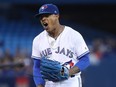 Former Jays pitcher Marcus Stroman talked about a clubhouse incident after he discovered he was traded. Tom Szczerbowski/Getty Images