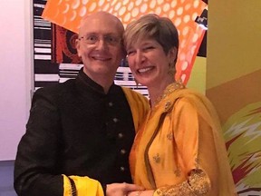 Andreas Schwabe, left, and his wife Caroline Schwabe, who had a a cochlear implant in 2017 after years of experiencing hearing loss.